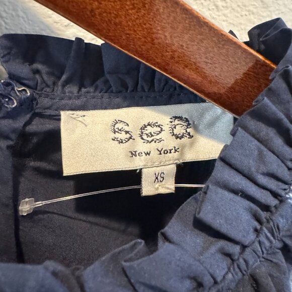 Sea New York Blue and White Tie-Dye Ombre Blouse Celestial Top - Picture 2 of 7